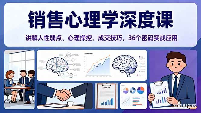 图片[1]9-（16456期）销售心理学深度课，讲解人性弱点、心理操控、成交技巧，36个密码实战应用9-enhui99