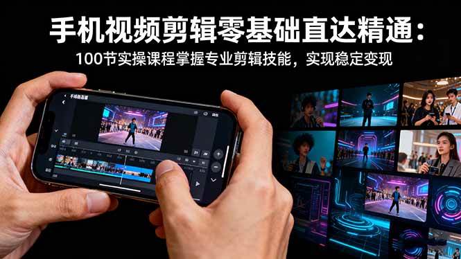 图片[1]9-（16466期）手机视频剪辑零基础直达精通：100节实操课程掌握专业剪辑技能，实现稳…9-enhui99