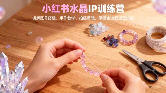 （16475期）小红书水晶IP训练营，讲解账号搭建、手作教学、拍摄剪辑，全流程运营技能9-enhui99