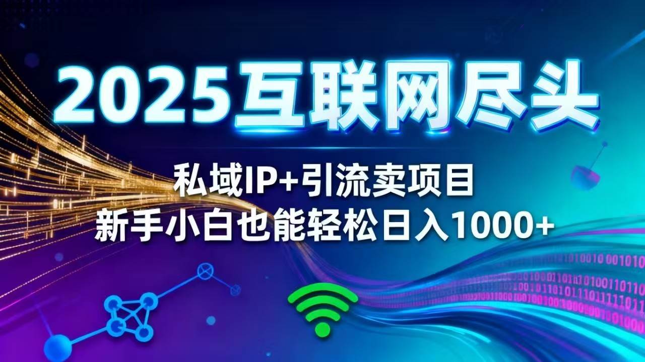 （16485期）2025网创尽头王炸项目！私域 IP + 精准引流，新手小白在家躺赚日入 1000+9-enhui99