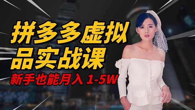 （16492期）2025 拼多多虚拟品系统实战课，轻资产项目，可矩阵开工作室，新手也能…9-enhui99