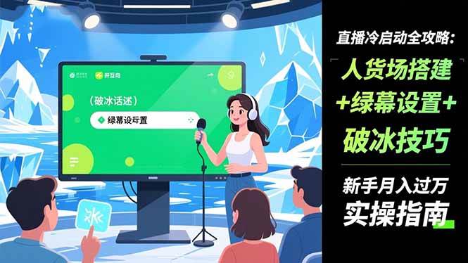 （16605期）直播冷启动全攻略:人货场搭建+绿幕设置+破冰技巧，新手月入过万实操指南9-enhui99