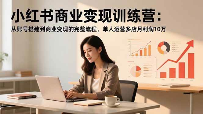 （16698期）小红书商业变现训练营：从账号搭建到商业变现的完整流程，单人运营多店月利润10万9-enhui99