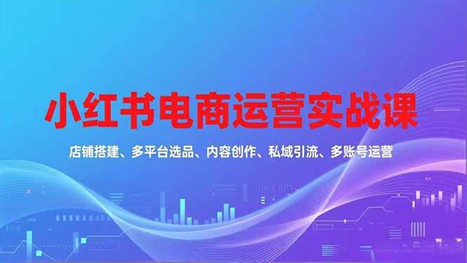 （16695期）小红书电商运营实战课，店铺搭建、多平台选品、内容创作、私域引流、多账号运营等玩法9-enhui99
