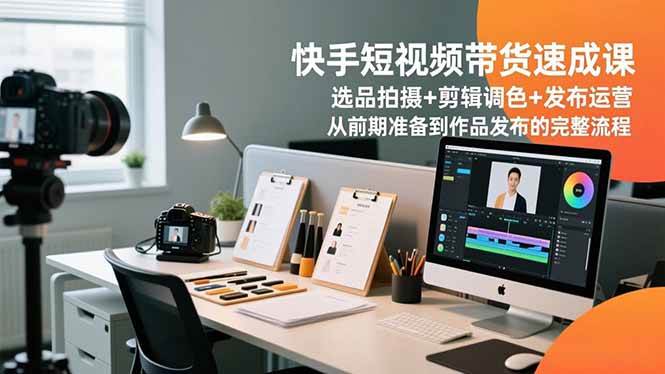 （16752期）快手短视频带货速成课，选品拍摄+剪辑调色+发布运营，从前期准备到作品发布的完整流程9-enhui99