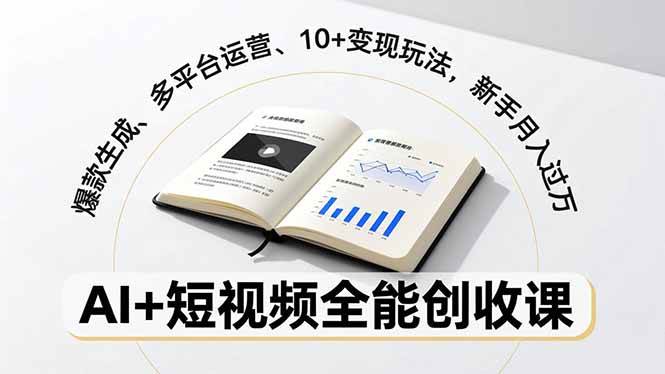 图片[1]9-（16772期）AI+短视频全能创收课，爆款生成、多平台运营、10+变现玩法，新手月入过万9-enhui99