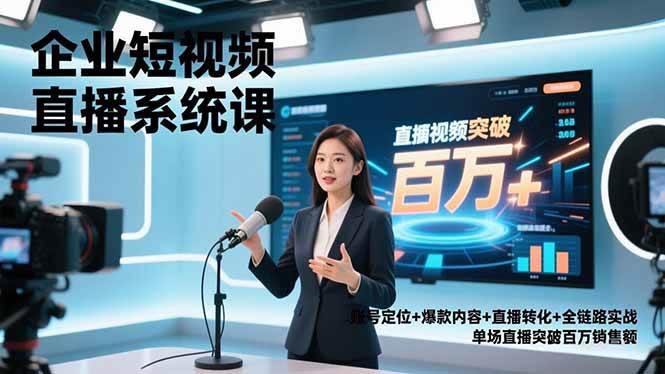 图片[1]9-（16878期）企业短视频直播系统课，账号定位+爆款内容+直播转化+全链路实战，单场直播突破百万销售额9-enhui99