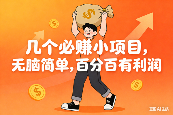 （16918期）几个必赚小项目，无脑简单，百分百有利润，副业首选，日入200+9-enhui99