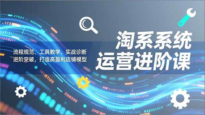 （16927期）淘系系统运营进阶课2.0，流程规范、工具教学、实战诊断，进阶突破，打造高盈利店铺模型9-enhui99
