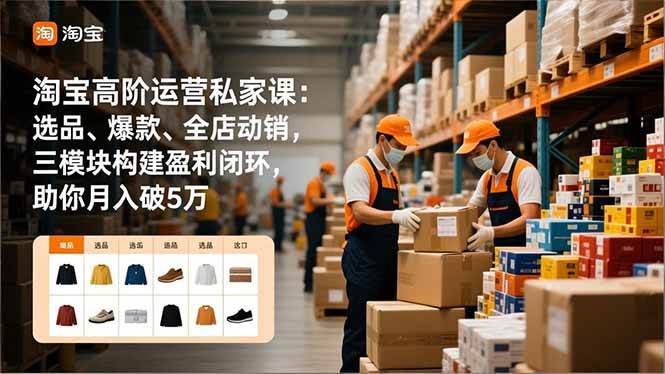 （16934期）淘宝高阶运营私家课：选品、爆款、全店动销，三模块构建盈利闭环，助你月入破5万（更新12月）9-enhui99