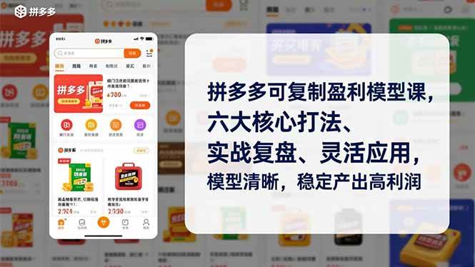 图片[1]9-（16952期）拼多多可复制盈利模型课，六大核心打法、实战复盘、灵活应用，模型清晰，稳定产出高利润9-enhui99