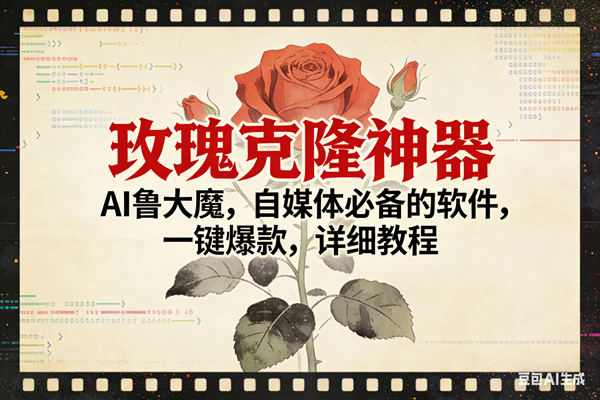 图片[1]9-（17000期）玫瑰克隆神器，ai鲁大魔，自媒体必备，一键爆款，详细使用教程9-enhui99