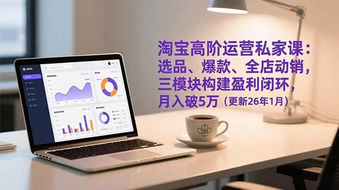 （17016期）淘宝高阶运营私家课：选品、爆款、全店动销，三模块构建盈利闭环，月入破5万（更新26年1月）9-enhui99