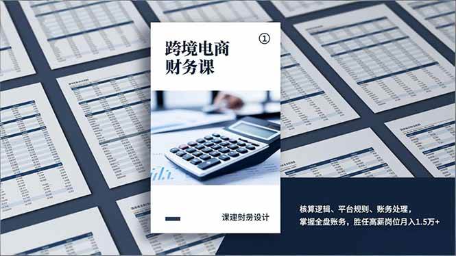 图片[1]9-（17036期）跨境电商财务课，核算逻辑、平台规则、账务处理，掌握全盘账务，胜任高薪岗位月入1.5万+9-enhui99