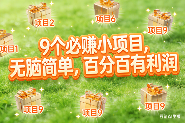 （17058期）10个必赚小项目，无脑简单，百分百有利润，副业首选，日入300+9-enhui99