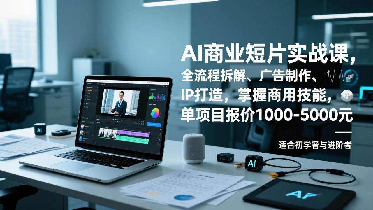 （17051期）AI商业短片实战课，全流程拆解、广告制作、IP打造，掌握商用技能，单项目报价1000-5000元9-enhui99
