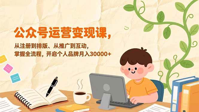 （17067期）公众号运营变现课，从注册到排版、从推广到互动，掌握全流程，开启个人品牌月入30000+9-enhui99