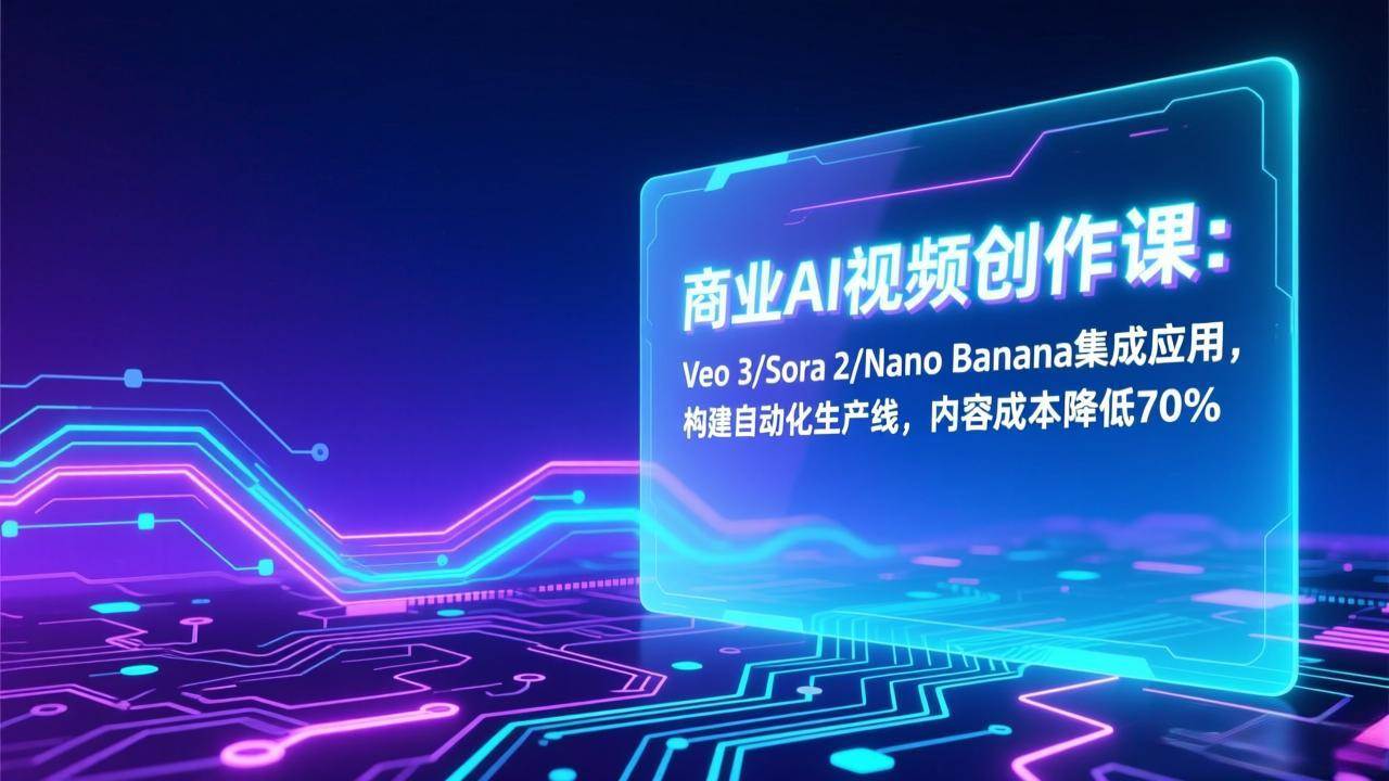 图片[1]9-（17070期）商业AI视频创作课：Veo 3/Sora 2/Nano Banana集成应用，构建自动化生产线，内容成本降低70%9-enhui99