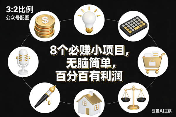 (17101期)8个必赚小项目,无脑简单,百分百有利润,副业首选,日入300+9-enhui99