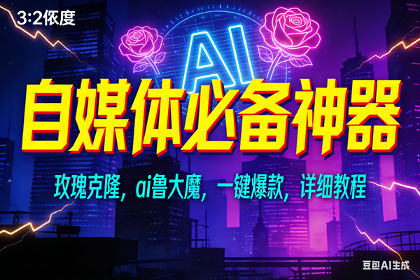 (17136期)玫瑰克隆神器,ai鲁大魔,自媒体必备工具,一键爆款神器,详细教程9-enhui99