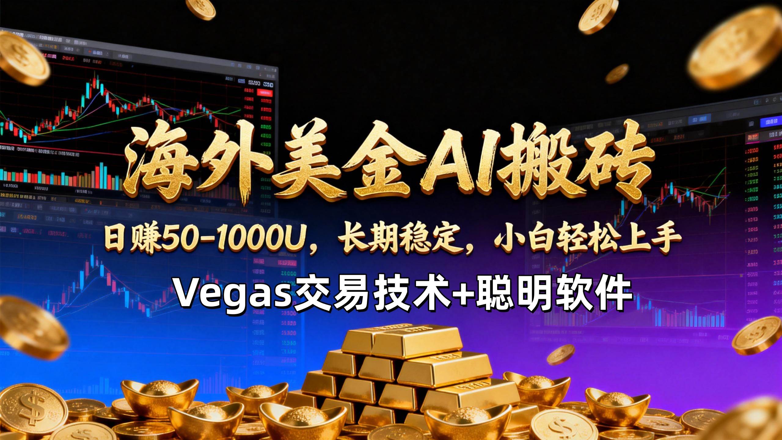 （17143期）【海外美金AI搬砖】Vegas交易技术+聪明软件，日赚50-1000U，长期稳定，小白轻松上手。9-enhui99