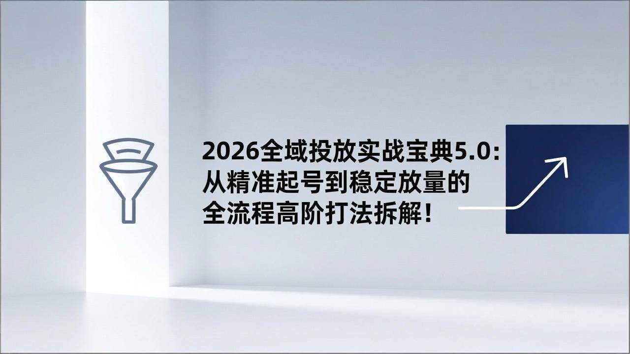 图片[1]9-（17156期）2026全域投放实战宝典5.0：从精准起号到稳定放量的全流程高阶打法拆解！9-enhui99
