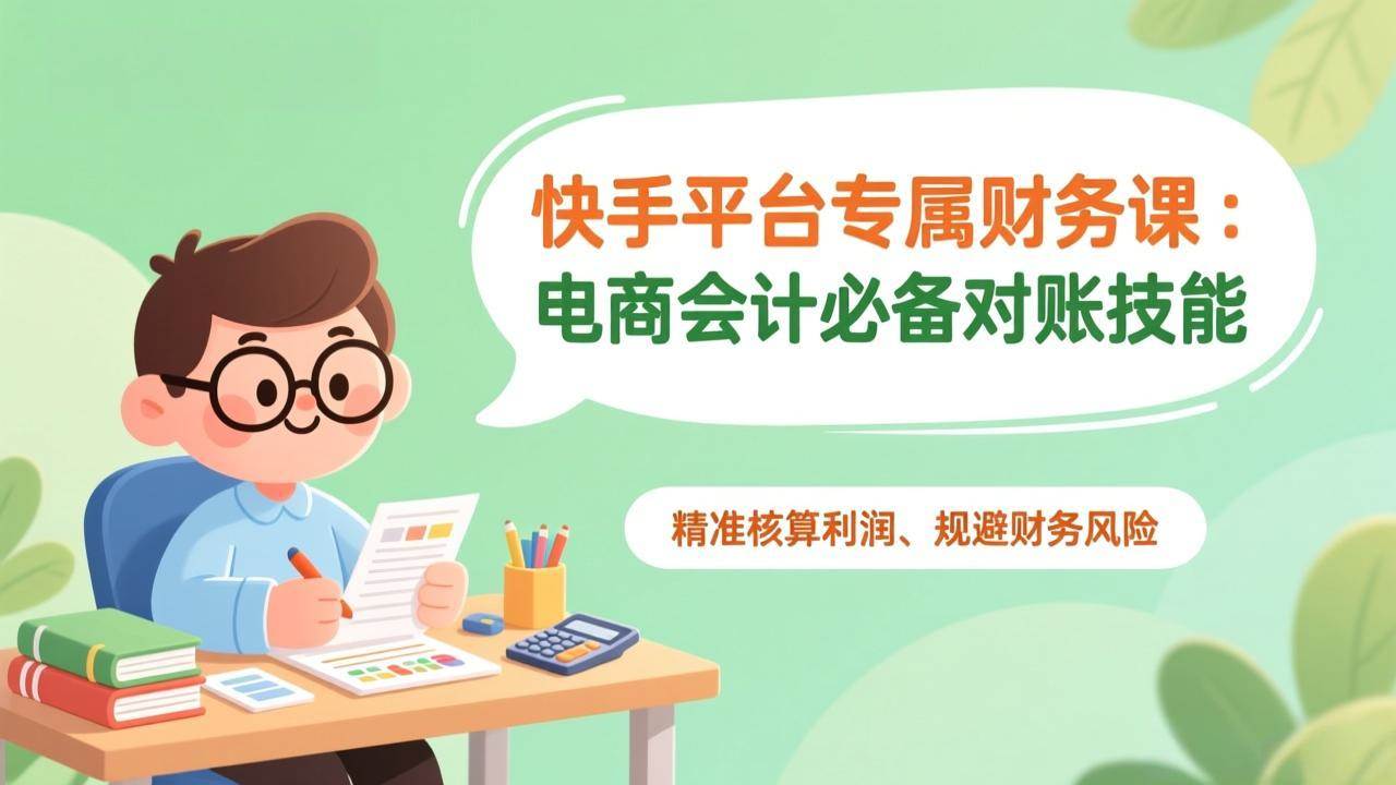 （17167期）快手平台专属财务课：电商会计必备对账技能，精准核算利润、规避财务风险9-enhui99