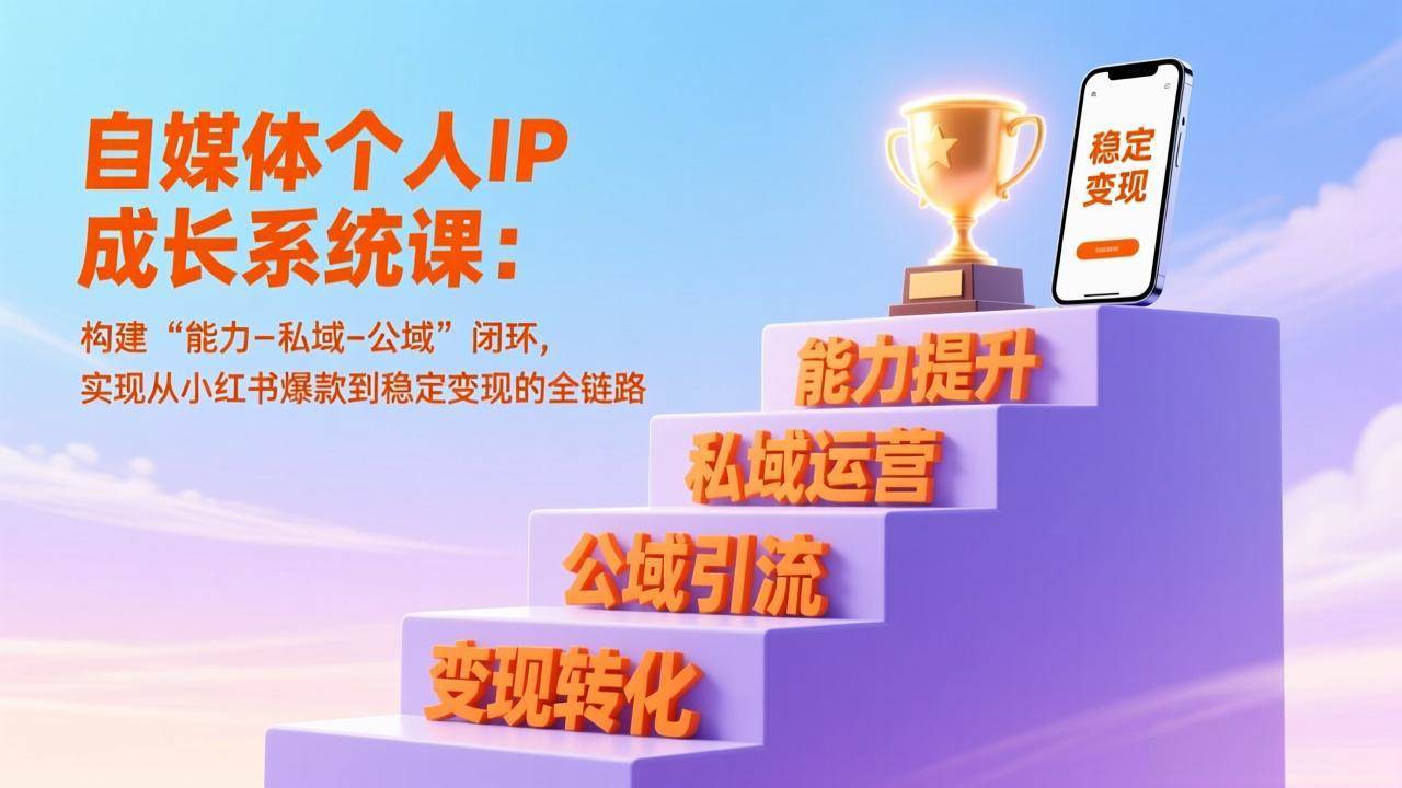 （17192期）自媒体个人IP成长系统课：构建“能力-私域-公域”闭环，实现从小红书爆款到稳定变现的全链路9-enhui99