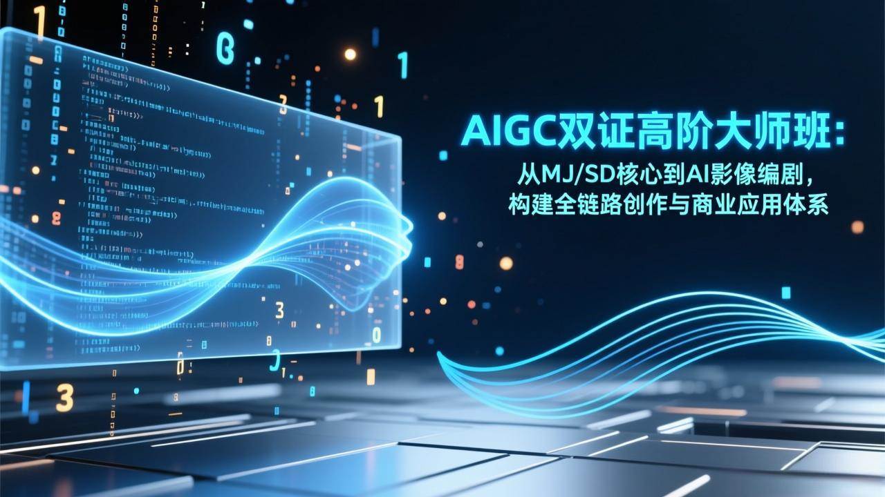 (17198期)AIGC双证高阶大师班:从MJ/SD核心到AI影像编剧,构建全链路创作与商业应用体系9-enhui99
