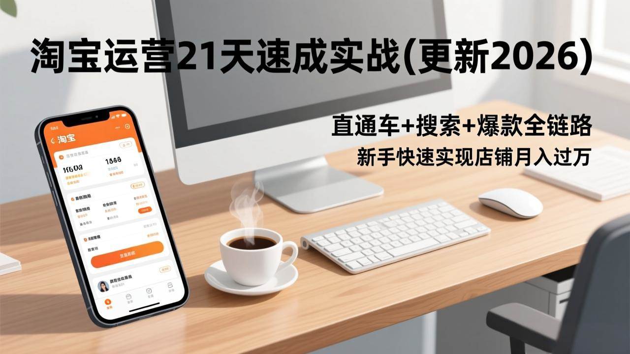 （17201期）淘宝运营21天速成实战(更新2026)，直通车+搜索+爆款全链路，新手快速实现店铺月入过万9-enhui99
