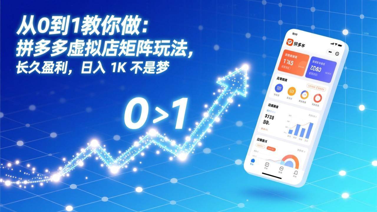 图片[1]9-（17205期）从0到1教你做：拼多多虚拟店矩阵玩法，长久盈利，日入 1K 不是梦9-enhui99