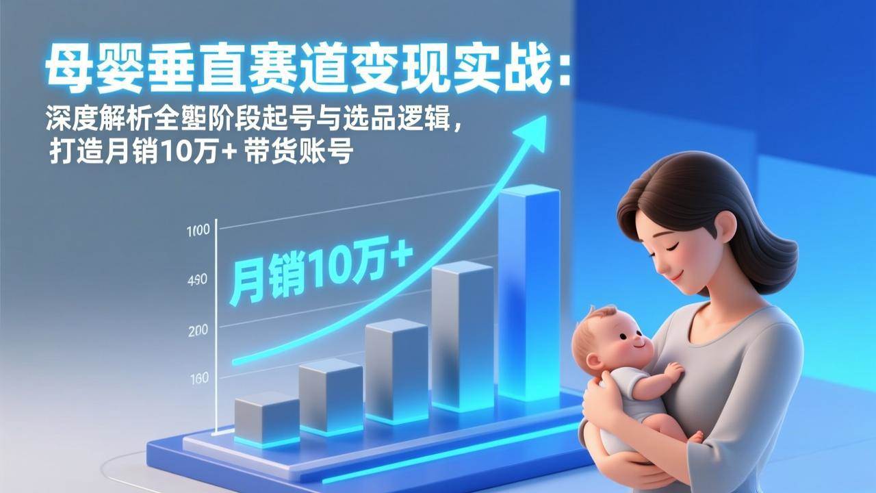 （17233期）母婴垂直赛道变现实战：深度解析三大阶段起号与选品逻辑，打造月销10万+带货账号9-enhui99