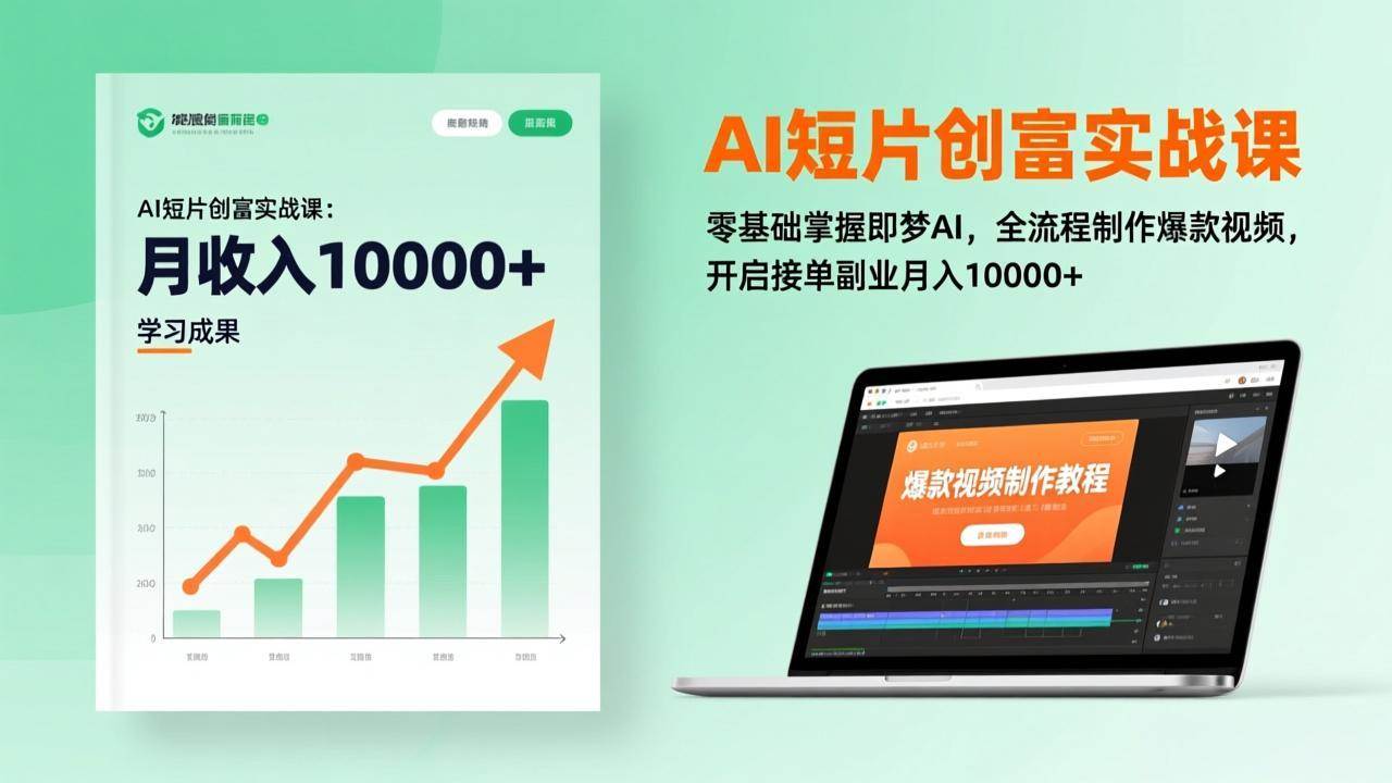 (17236期)AI短片创富实战课:零基础掌握即梦AI,全流程制作爆款视频,开启接单副业月入10000+(更新)9-enhui99