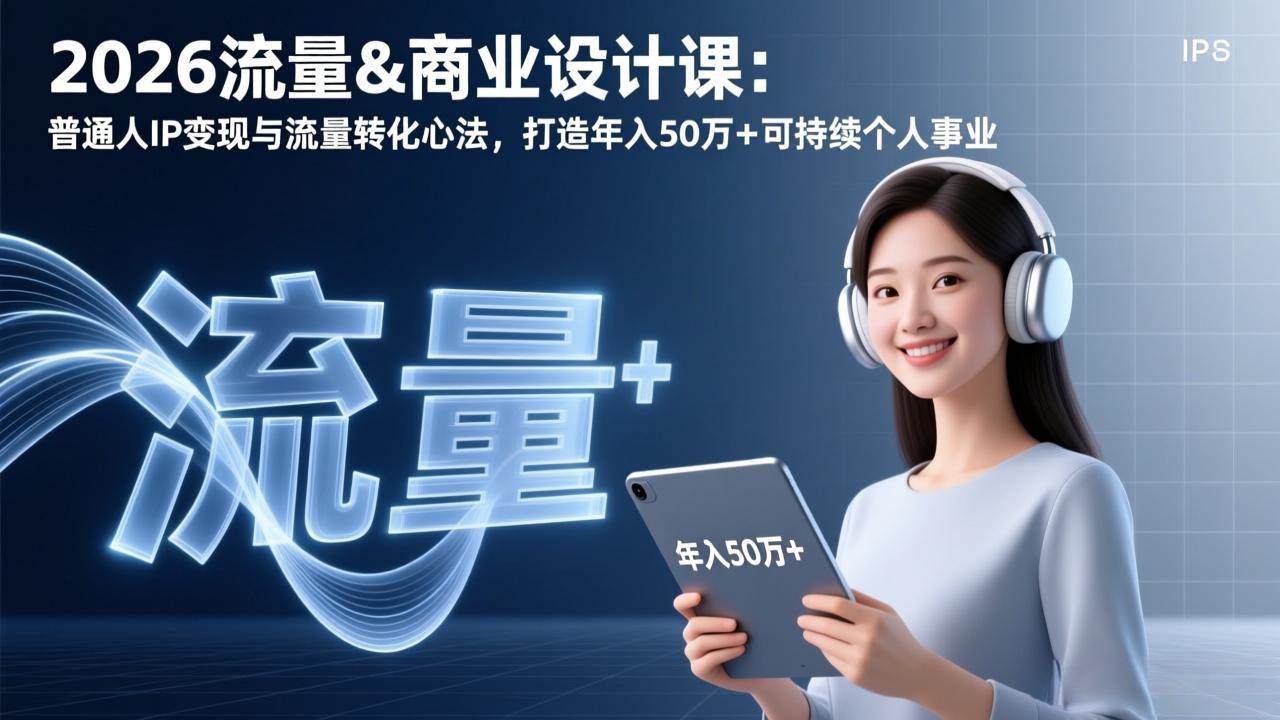 （17246期）2026流量&商业设计课：普通人IP变现与流量转化心法，打造年入50万+可持续个人事业9-enhui99