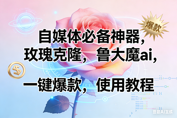 （17262期）玫瑰克隆神器，ai鲁大魔，自媒体必备工具，一键爆款神器，详细教程。9-enhui99