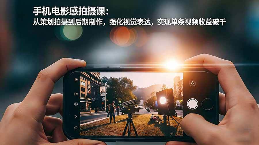 (17273期)手机电影感拍摄课:从策划拍摄到后期制作,强化视觉表达,实现单条视频收益破千9-enhui99