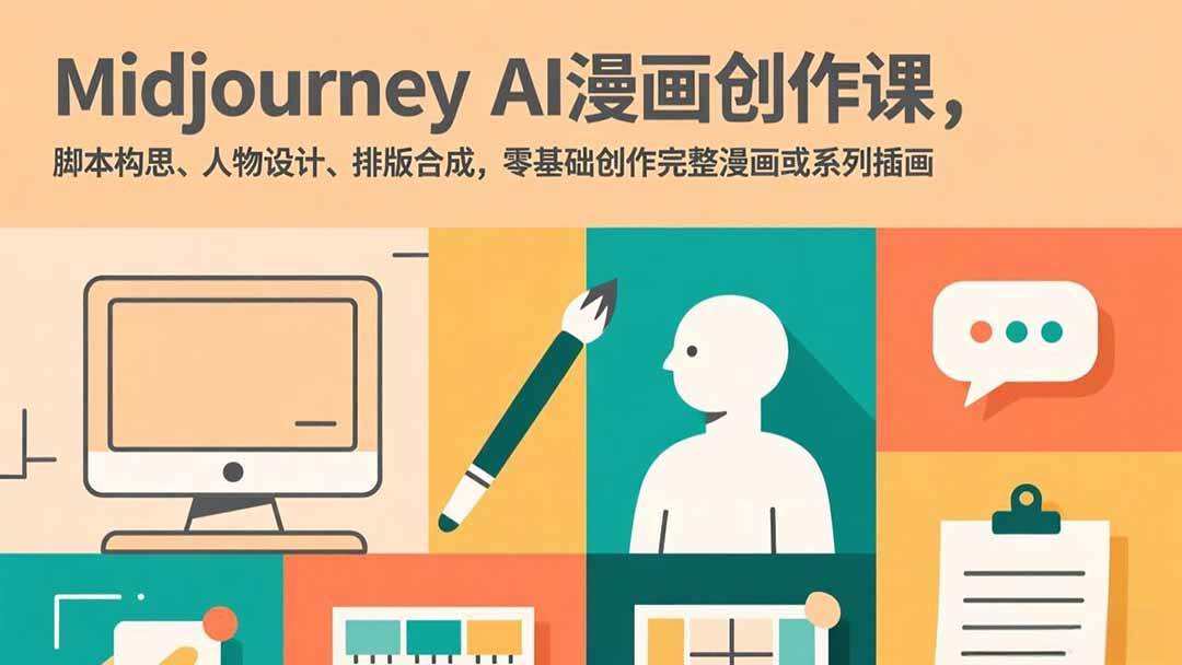 （17299期）Midjourney AI漫画创作课，脚本构思、人物设计、排版合成，零基础创作完整漫画或系列插画9-enhui99