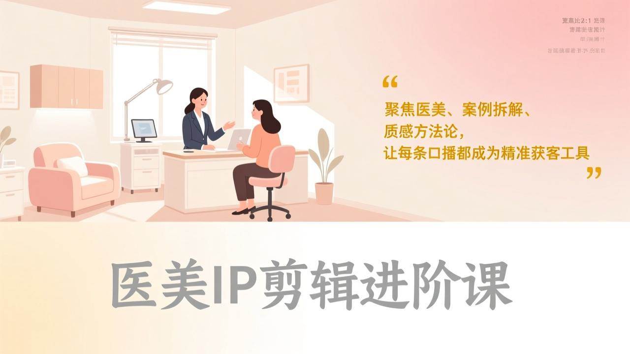 图片[1]9-（17303期）医美IP剪辑进阶课，聚焦医美、案例拆解、质感方法论，让每条口播都成为精准获客工具9-enhui99