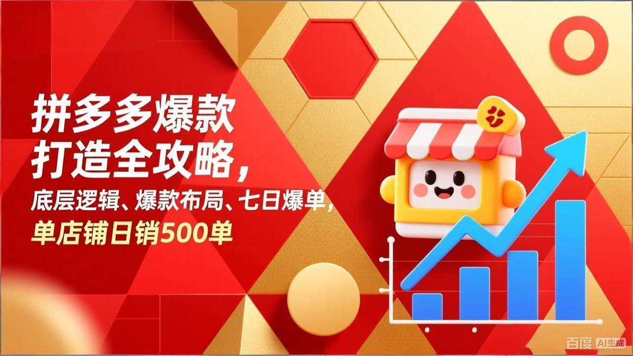 （17346期）拼多多爆款打造全攻略，底层逻辑、爆款布局、七日爆单，单店铺日销500单9-enhui99