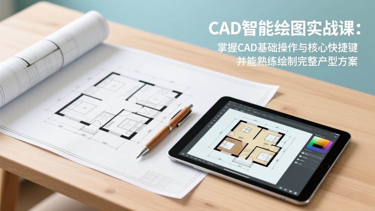 （17348期）CAD智能绘图实战课：掌握CAD基础操作与核心快捷键，并能熟练绘制完整户型方案9-enhui99