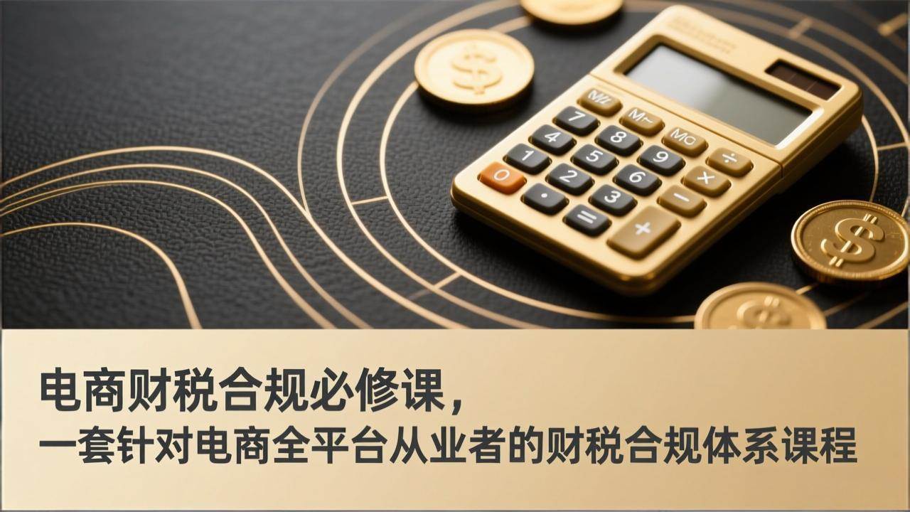 （17359期）电商财税合规必修课，是一套针对电商全平台从业者的财税合规体系课程9-enhui99