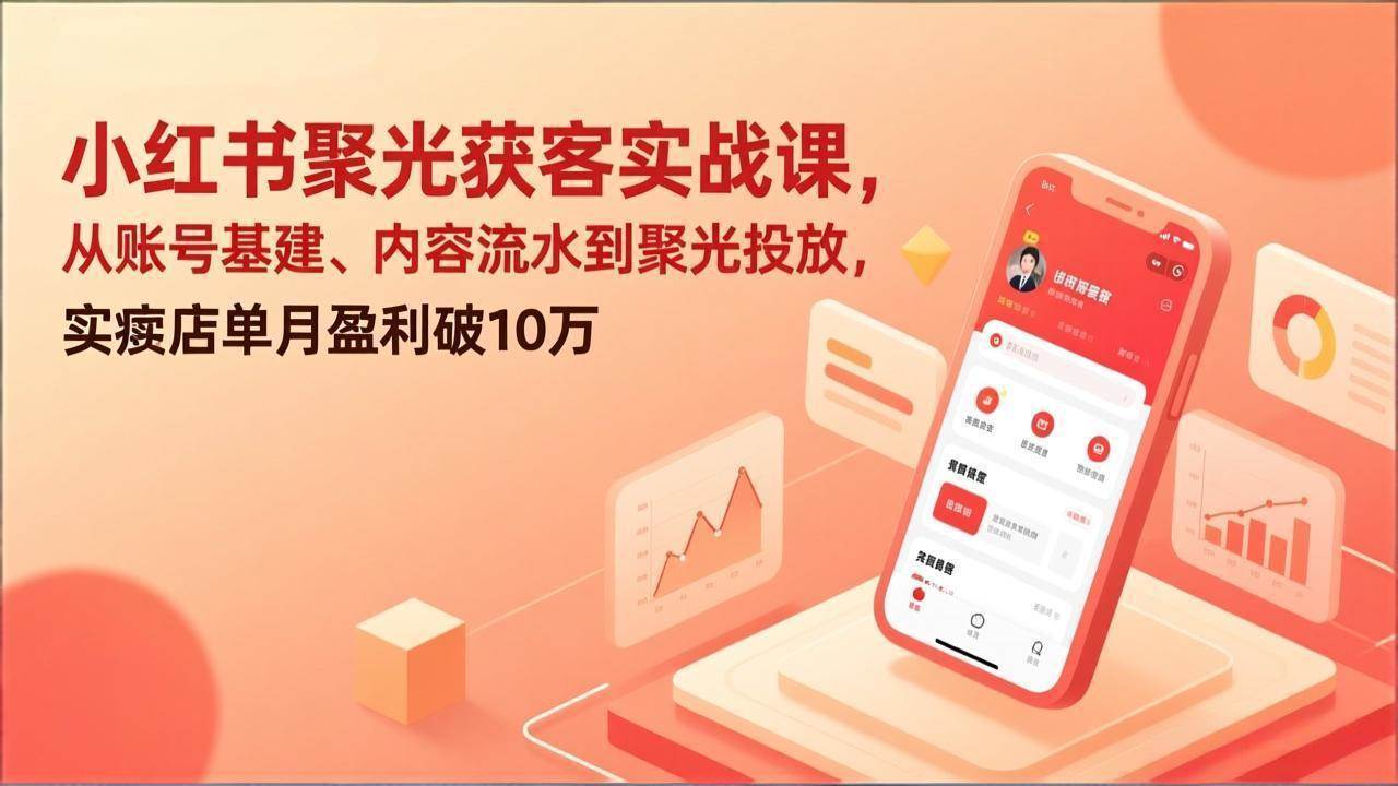 （17377期）小红书聚光获客实战课，从账号基建、内容流水到聚光投放，实体店单月盈利破10万9-enhui99