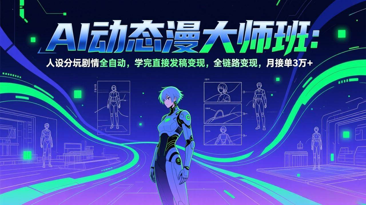 （17402期）AI动态漫剧大师班：人设分镜剧情全自动，学完直接发稿变现，全链路变现，月接单3万+9-enhui99