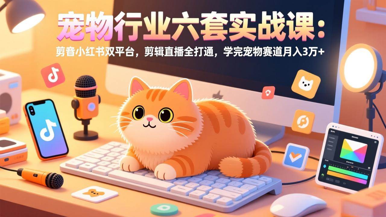 图片[1]9-（17411期）宠物行业六套实战课：抖音小红书双平台，剪辑直播全打通，学完宠物赛道月入3万+9-enhui99