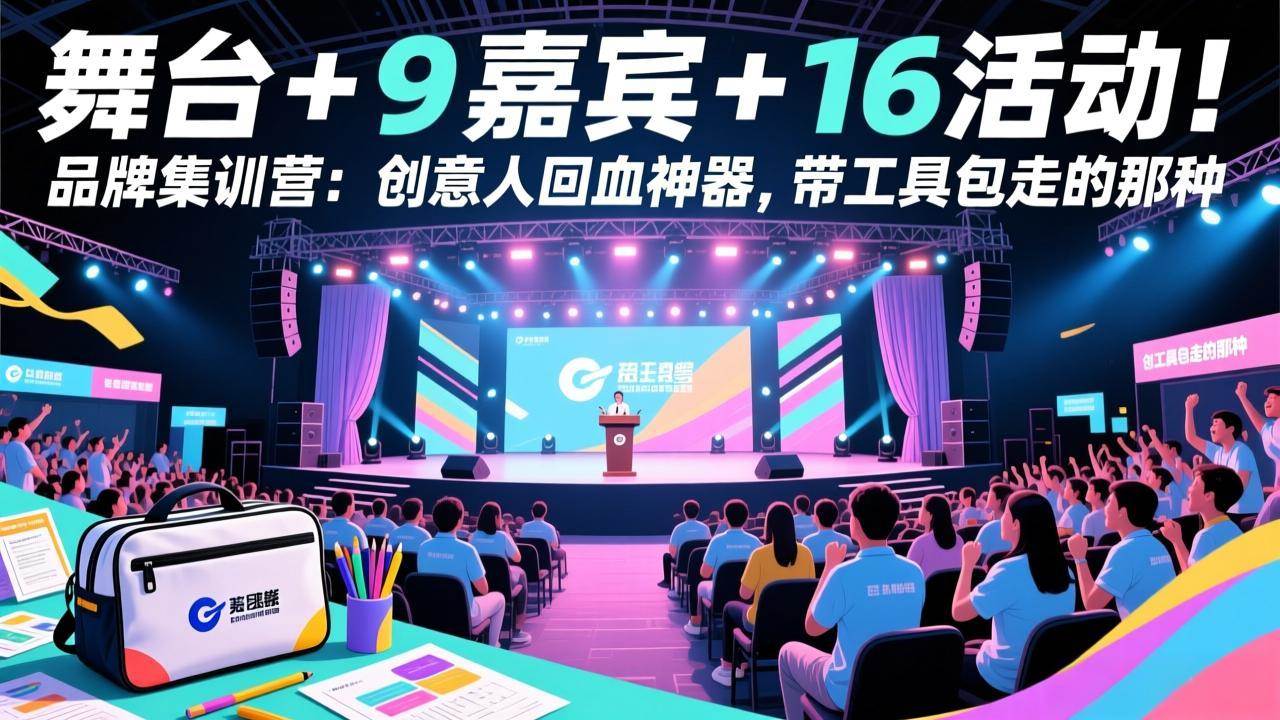 (17413期)舞台 + 9 嘉宾 + 16 活动!品牌集训营:创意人回血神器,带工具包走的那种9-enhui99