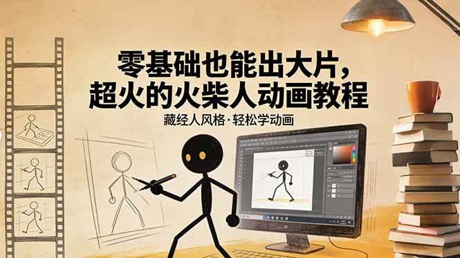 （17464期）零基础也能出大片，超火的火柴人动画教程（藏经人风格）9-enhui99